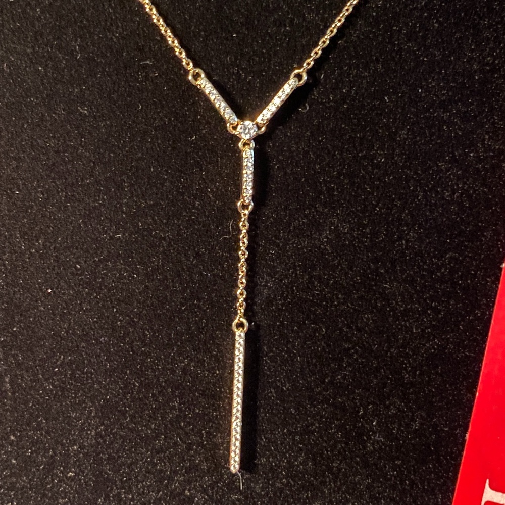 AVA NADRI Cubic Zirconia Pavé Lariat Necklace - Picture 6 of 7